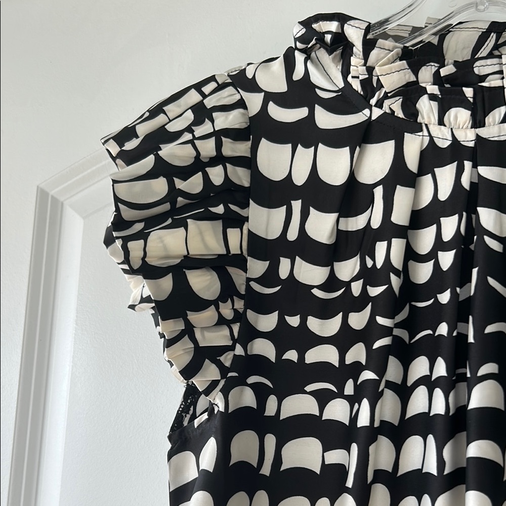 Raina Dress in Black and White - Picture 4 of 13